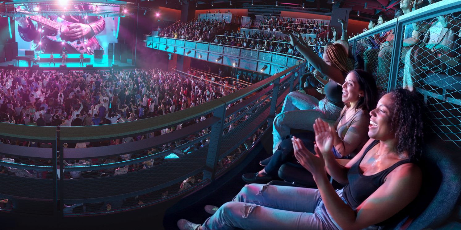 A view of ''Front Row'' seats at British Airways ARC, with customers enjoying the show from some of the best seats in the the house