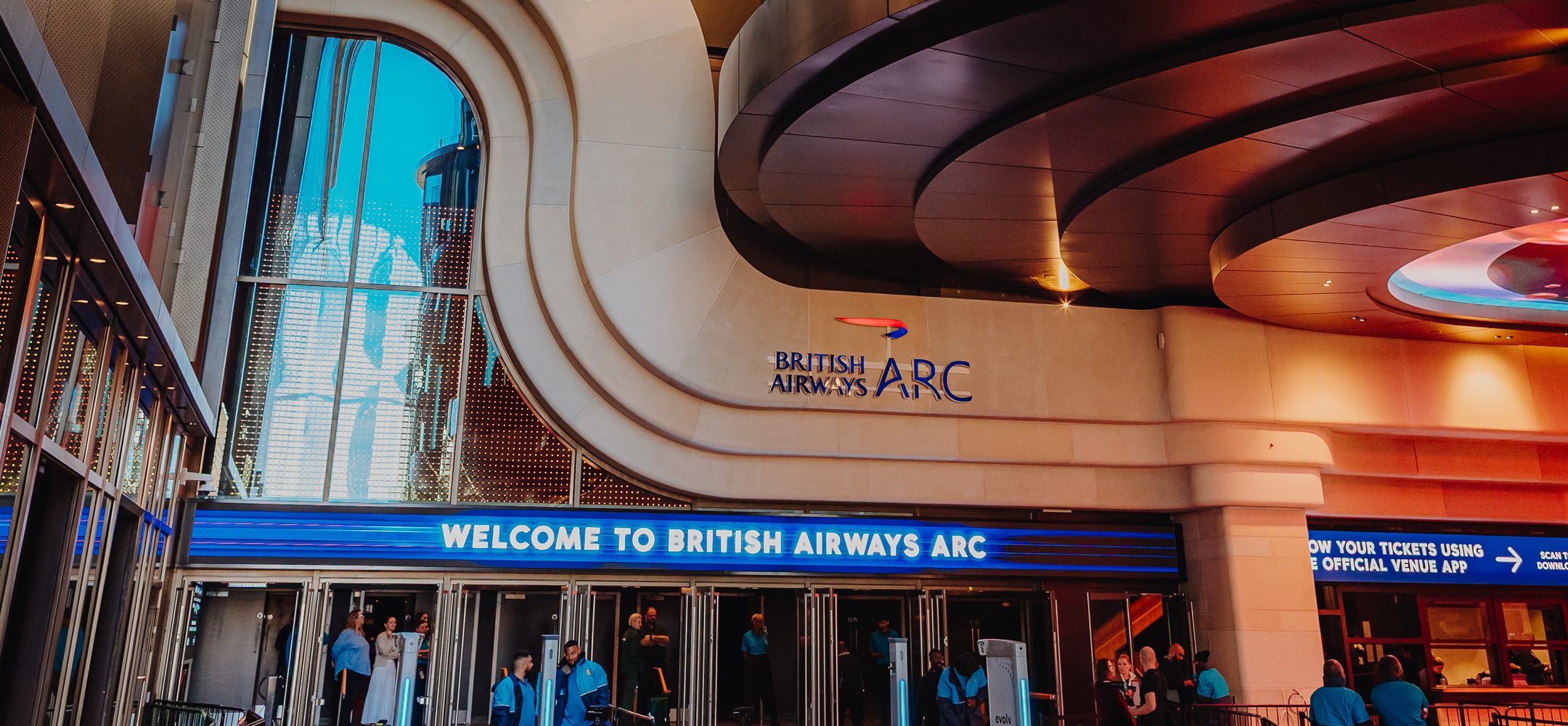 Venue Exterior with Welcome Message on Signage