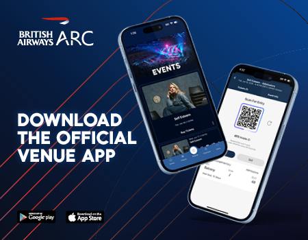 Download The Official Venue App to access your British Airways ARC tickets